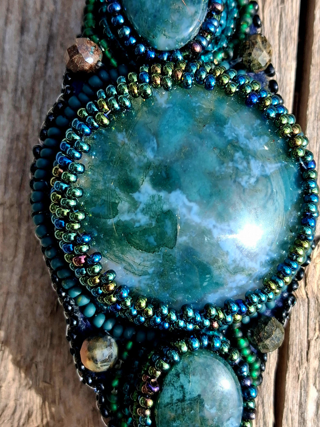 Bracelet "The Breath of the Forest" & Moss Agat