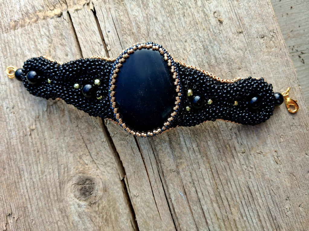 Bracelet "Night Velvet" & Jasper