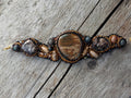 Bracelet "The Echo of Time" & Rhyolite &Turritella Agates