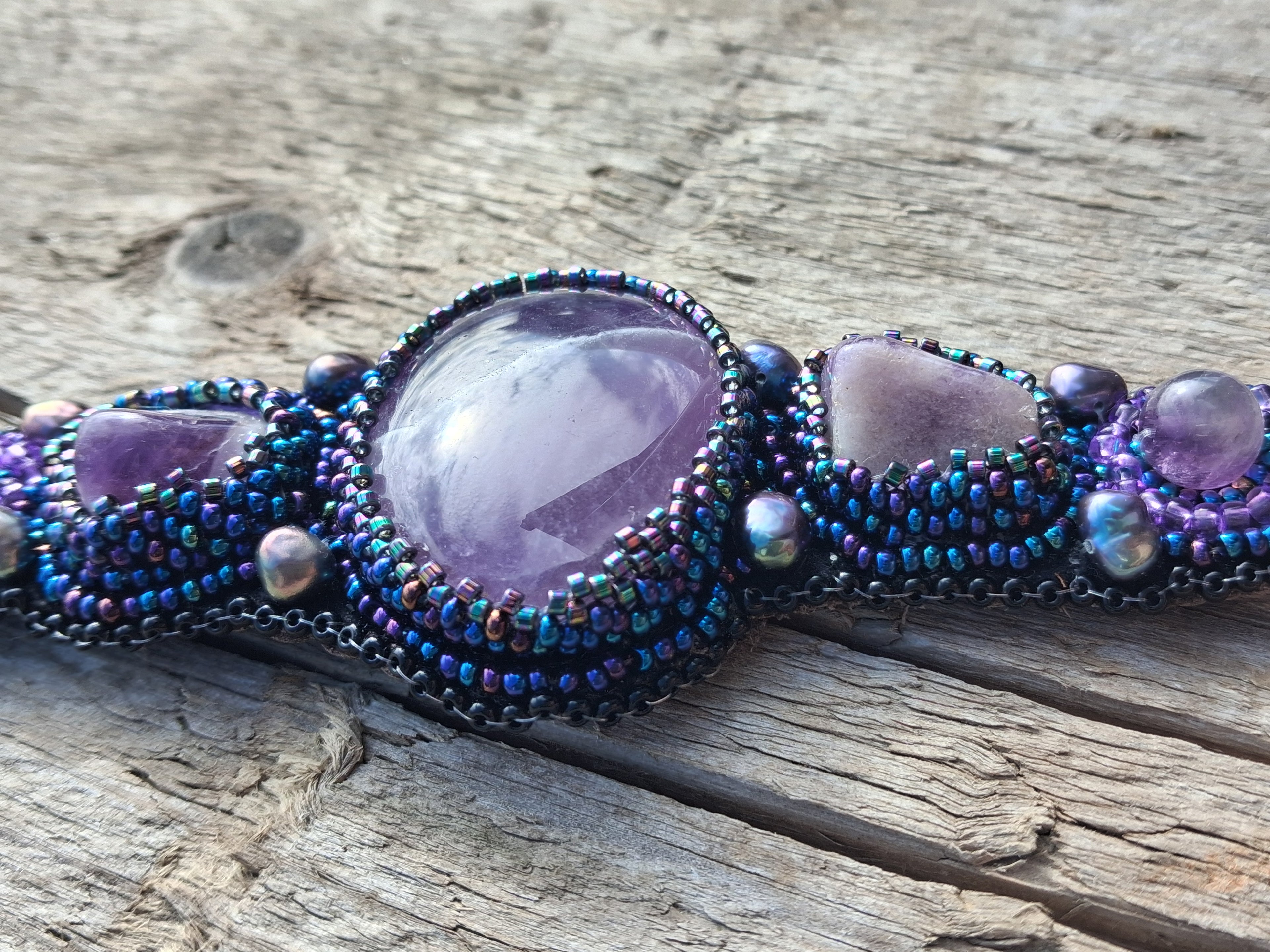 Bracelet "Amethyst Mountains" & Amethyst
