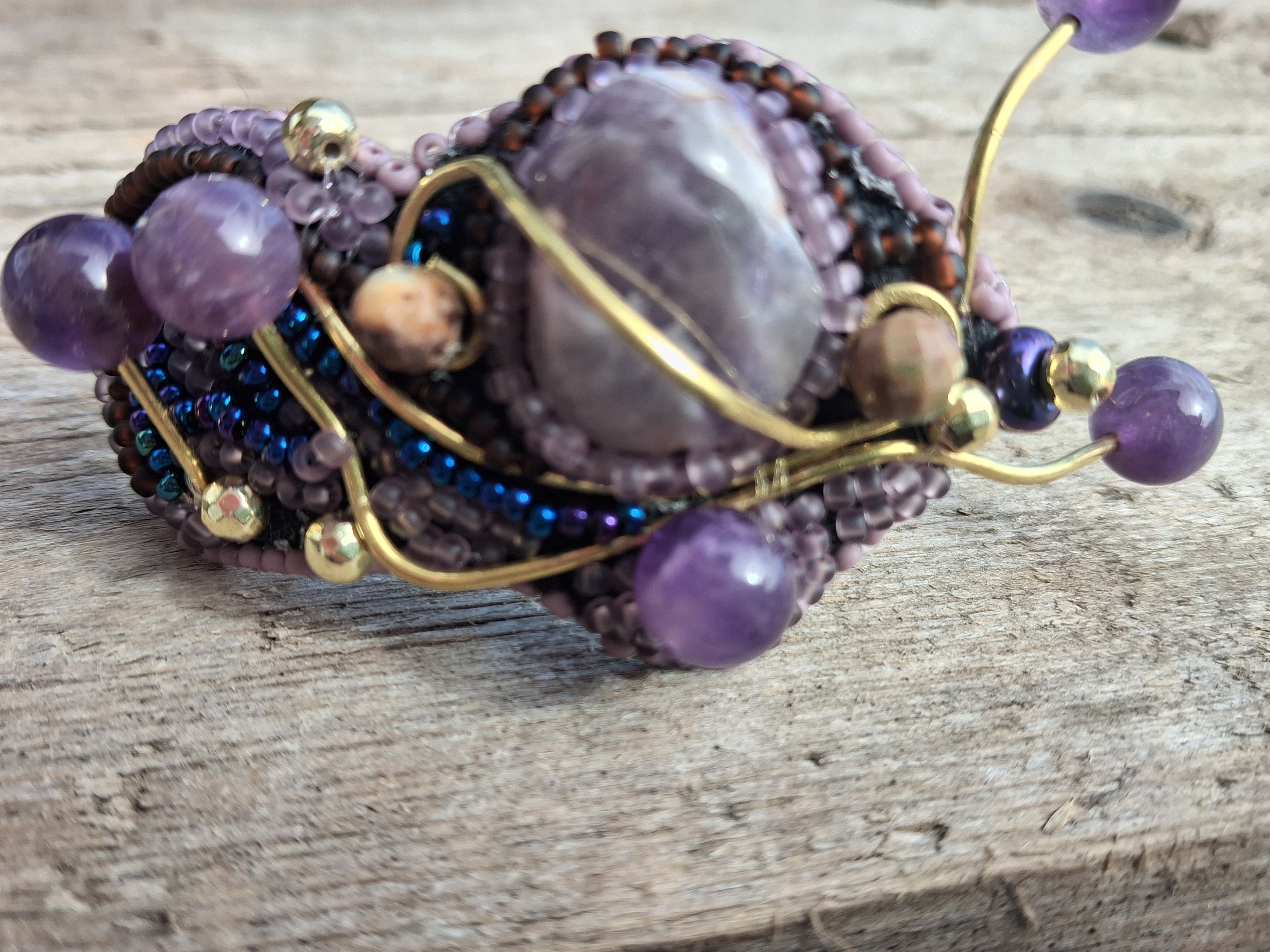 Bracelet "The Lilac Snail" & Amethyst