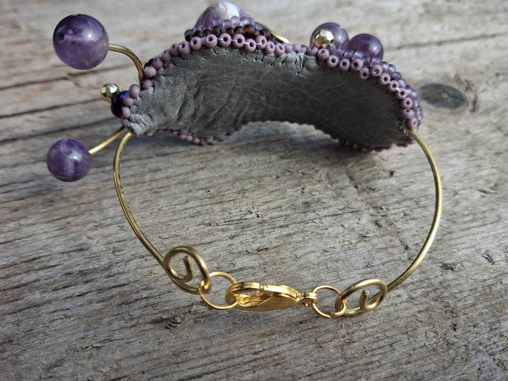 Bracelet "The Lilac Snail" & Amethyst