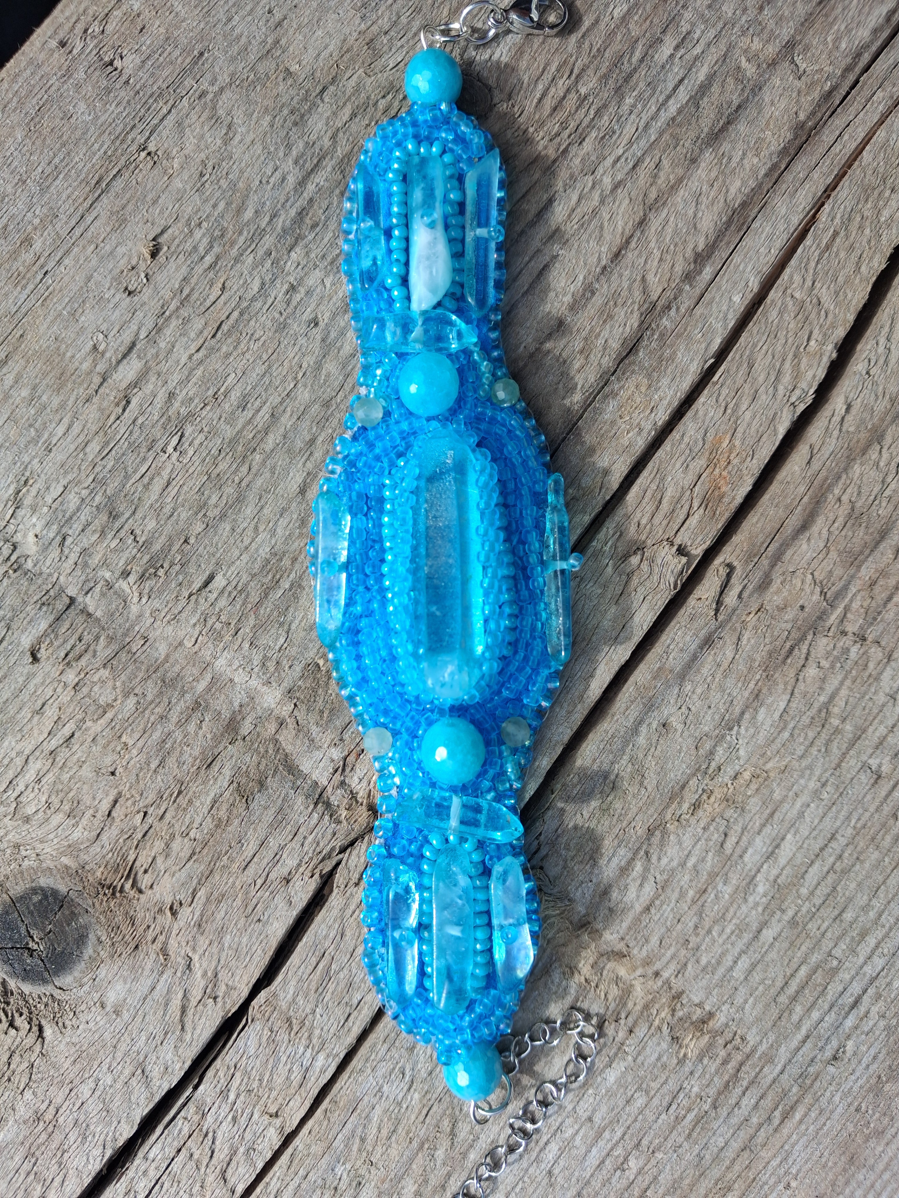 Bracelet "Ocean Breeze" & Quarts& Amazonite