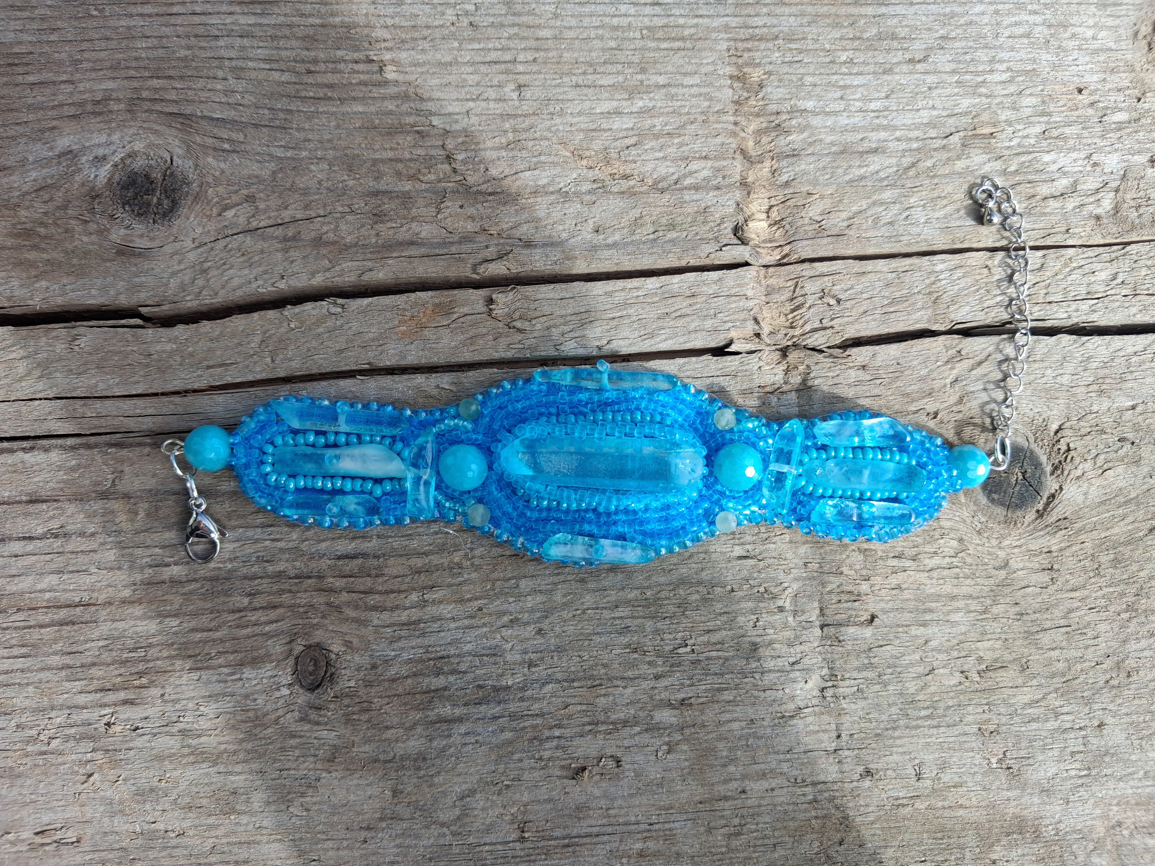 Bracelet "Ocean Breeze" & Quarts& Amazonite
