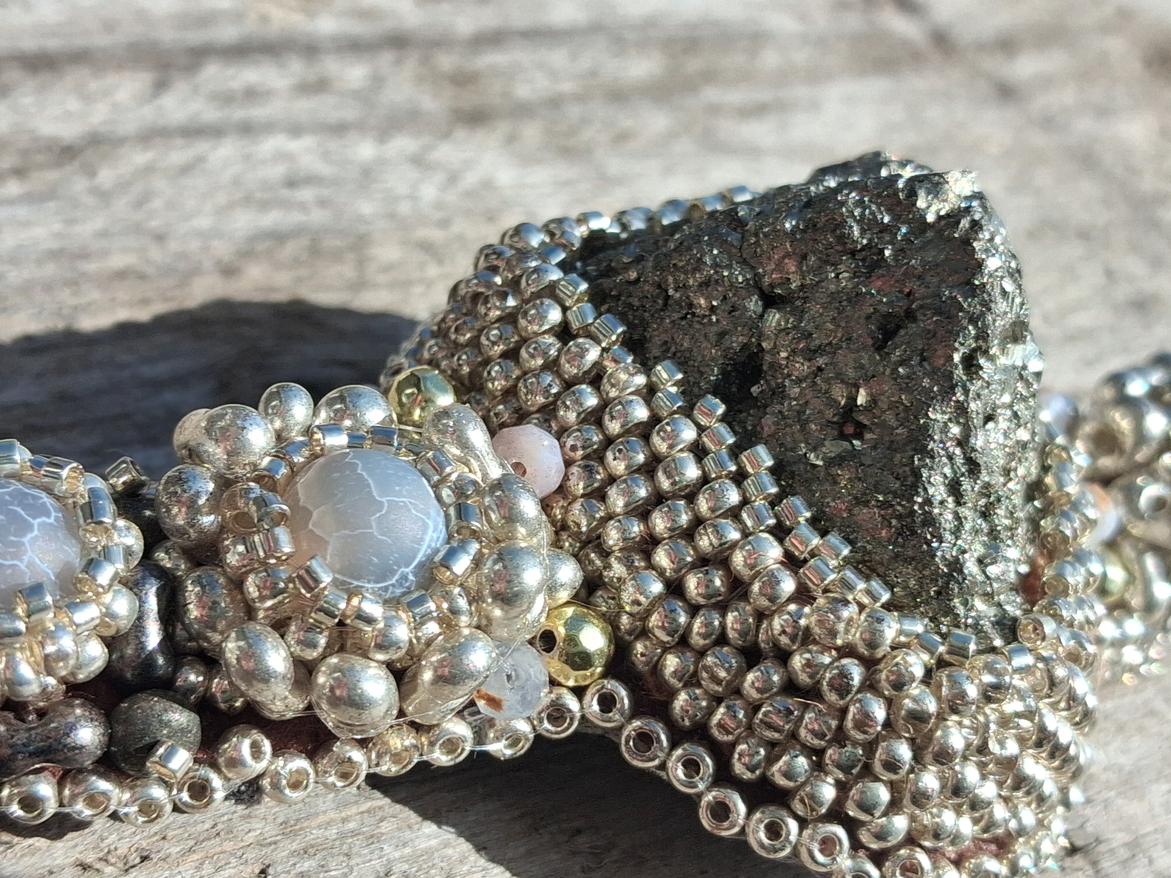 Bracelet "Pyramid of the Sun" & Pyrite