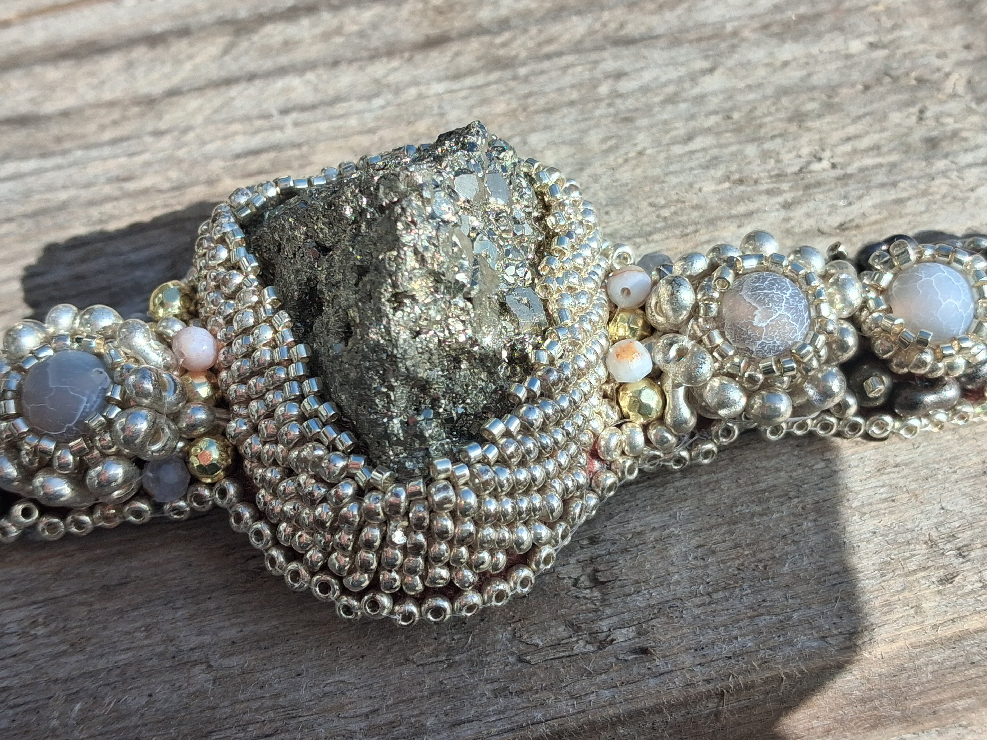 Bracelet "Pyramid of the Sun" & Pyrite