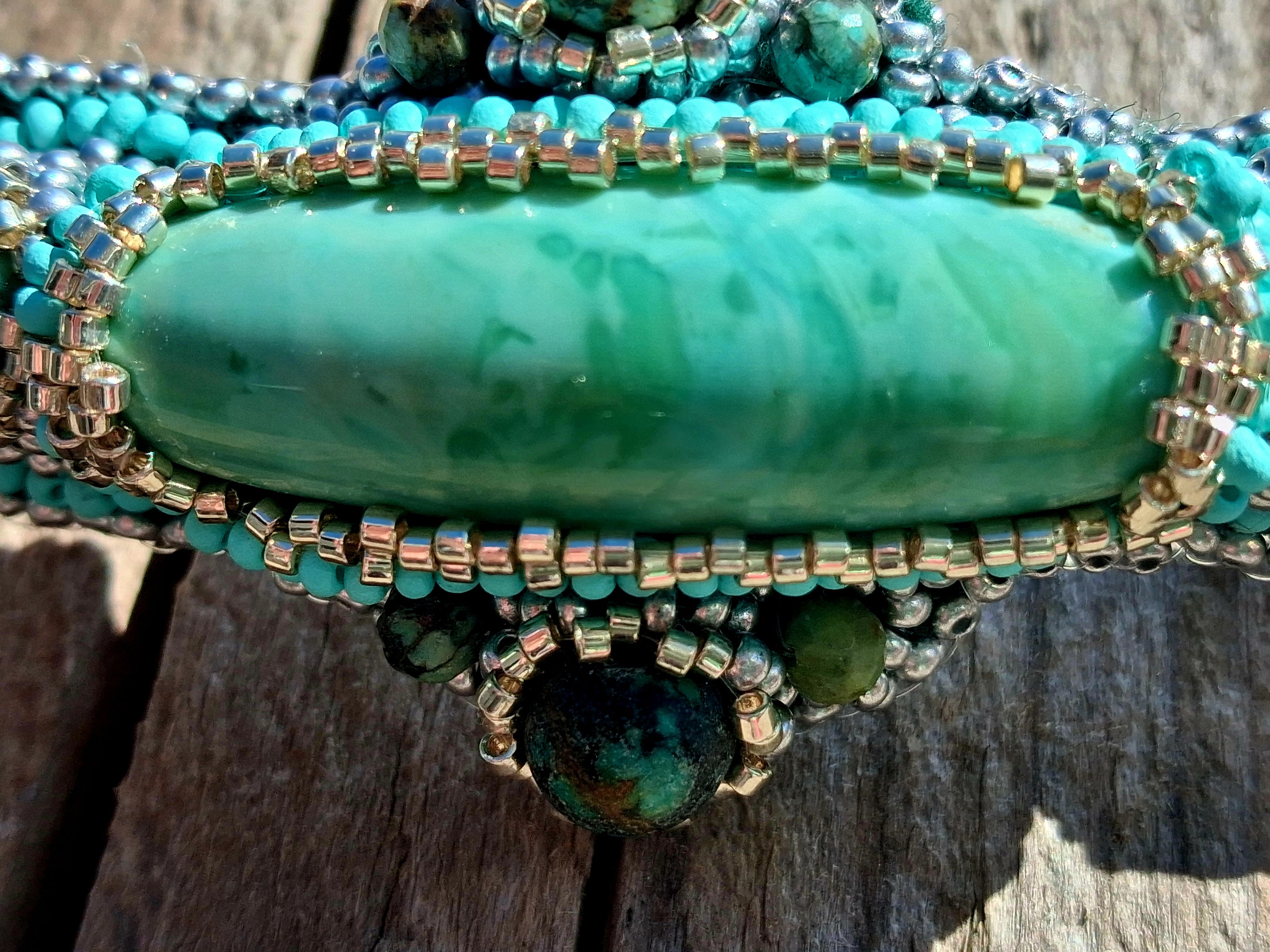 Bracelet "Turquoise Harmony" & Agate&Amazonite&African Turquoise