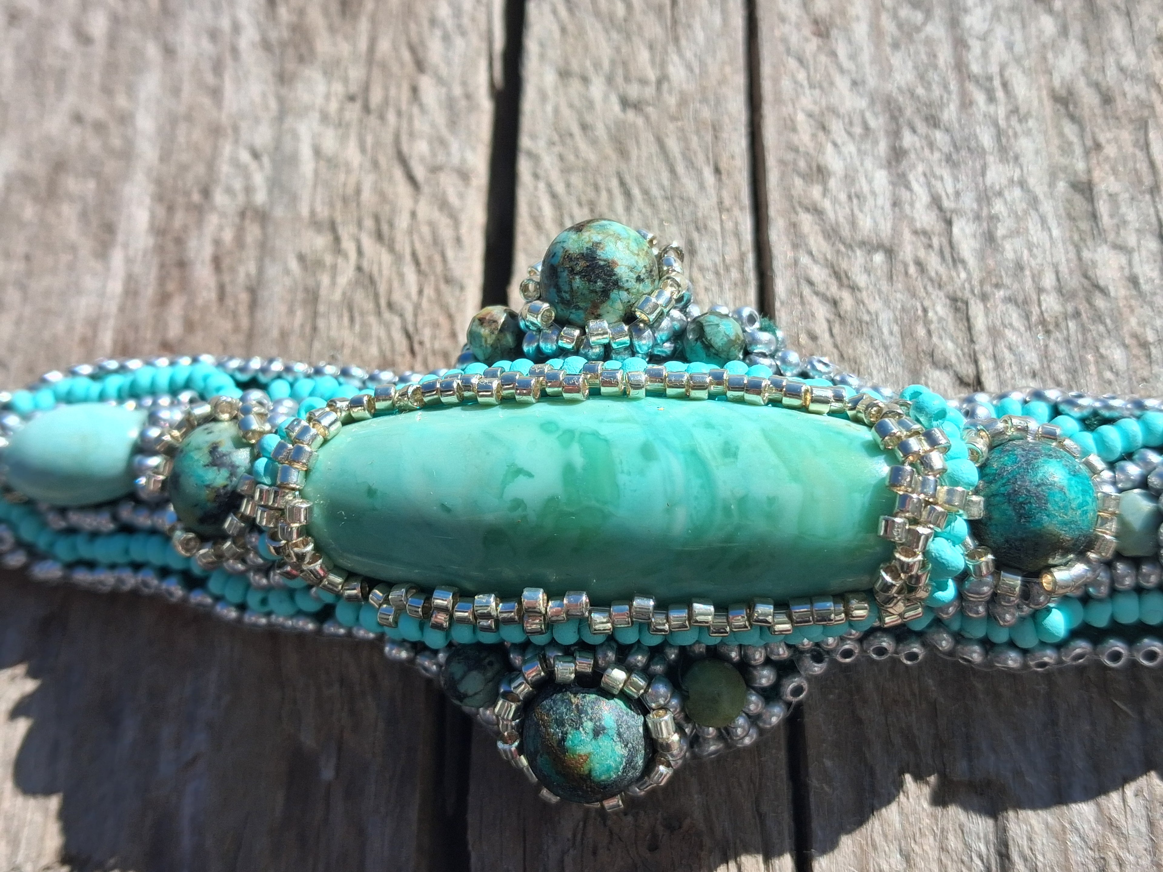 Bracelet "Turquoise Harmony" & Agate&Amazonite&African Turquoise