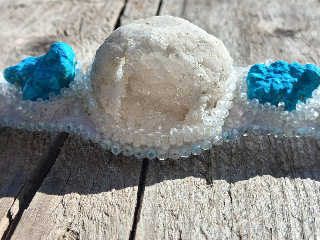 Bracelet "Glacier" & Crystal Geode