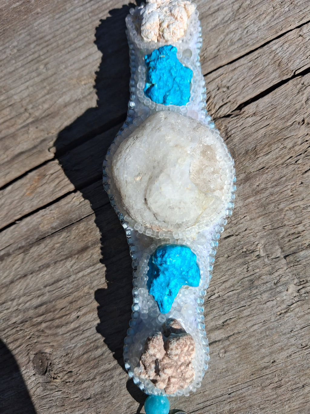 Bracelet "Glacier" & Crystal Geode