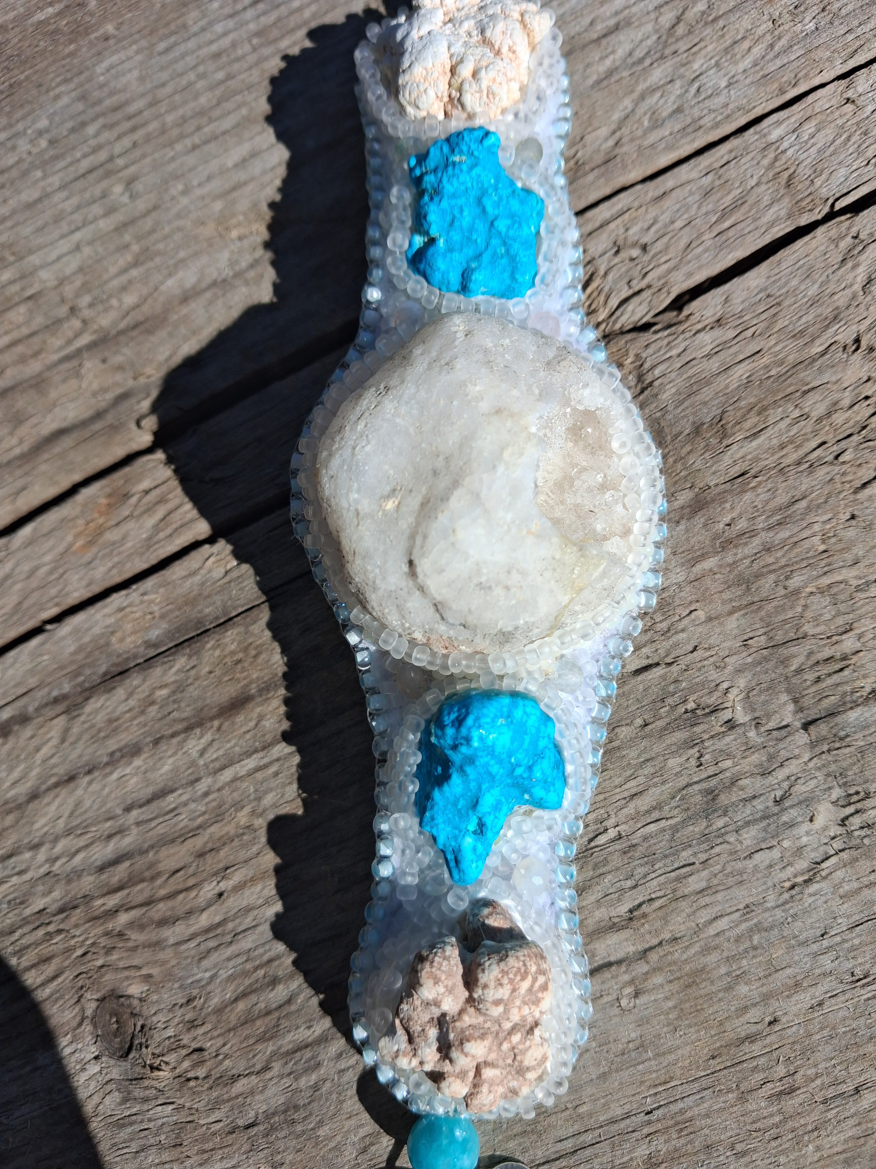 Bracelet "Glacier" & Crystal Geode