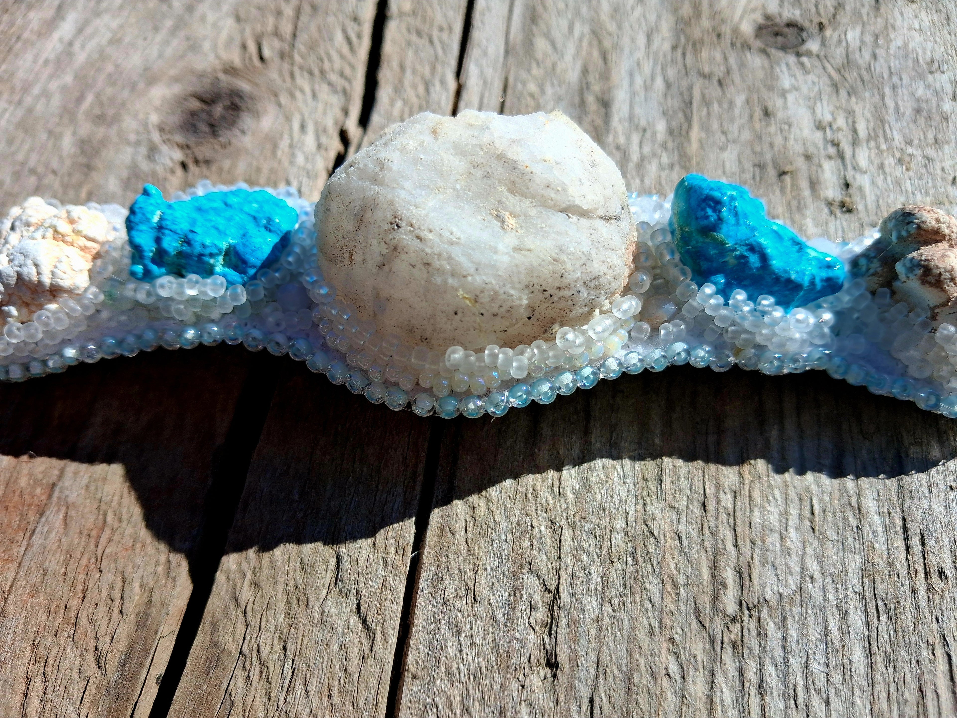 Bracelet "Glacier" & Crystal Geode