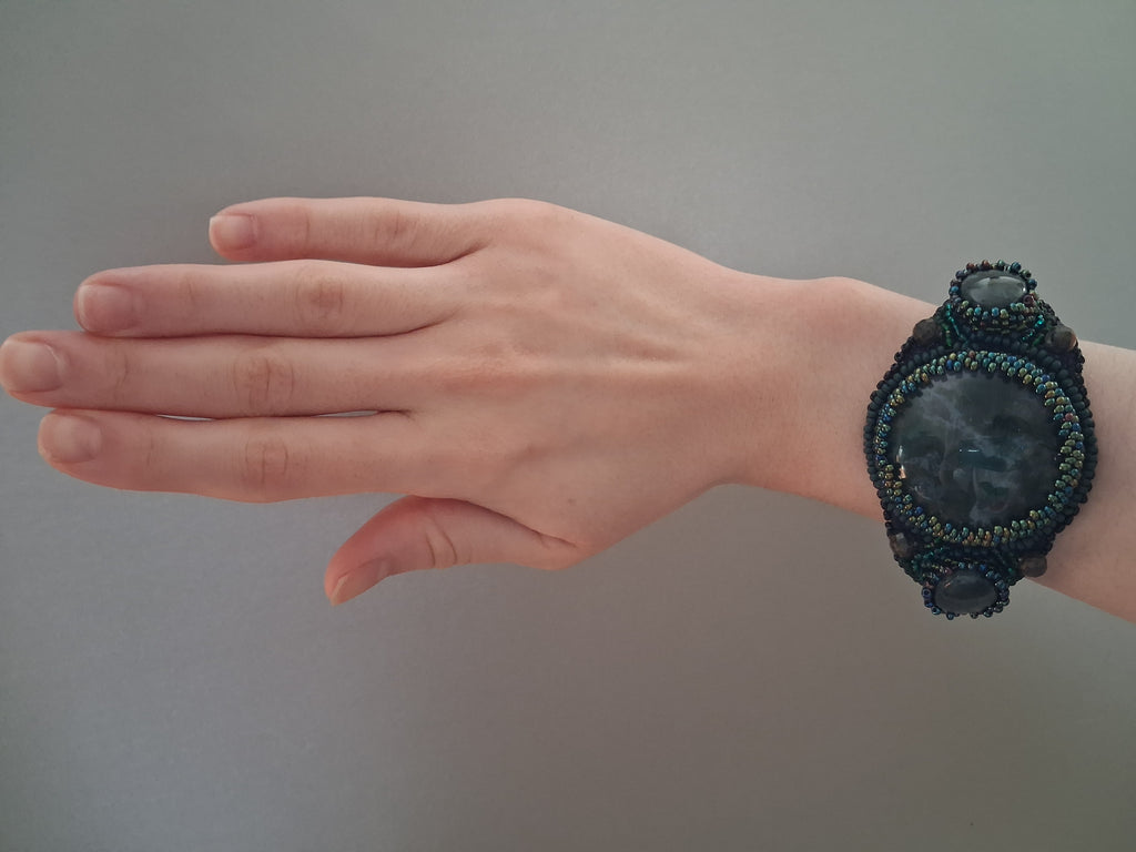 Bracelet "The Breath of the Forest" & Moss Agat