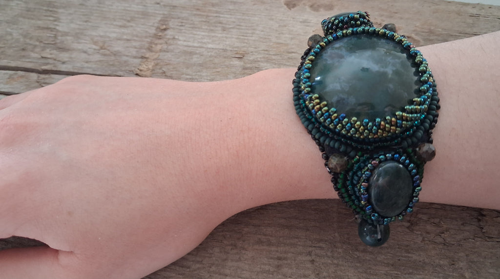 Bracelet "The Breath of the Forest" & Moss Agat