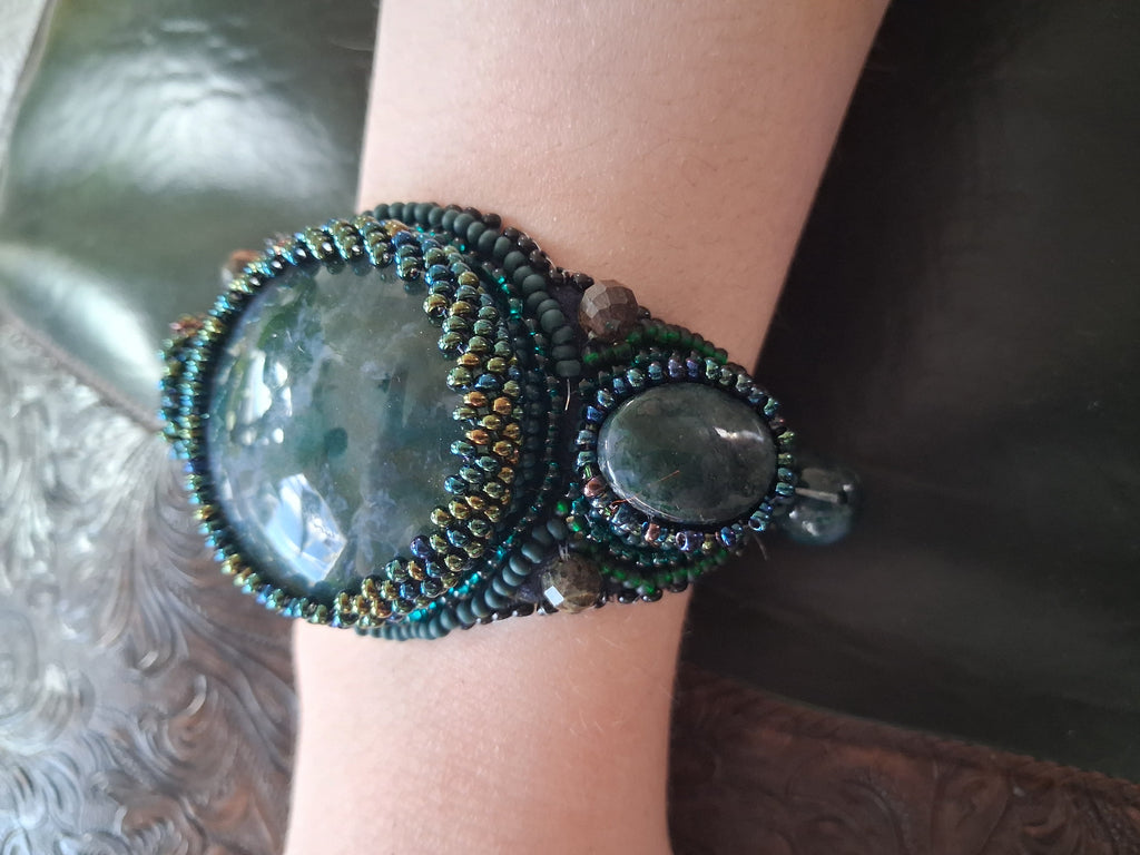Bracelet "The Breath of the Forest" & Moss Agat