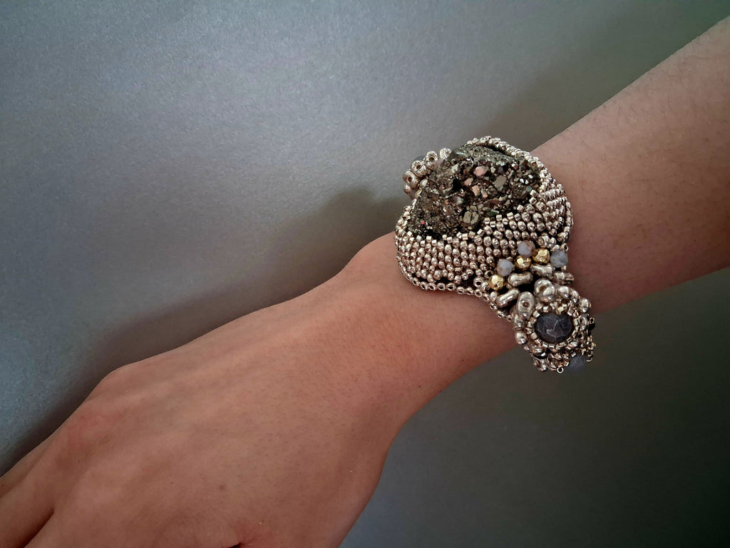 Bracelet "Pyramid of the Sun" & Pyrite