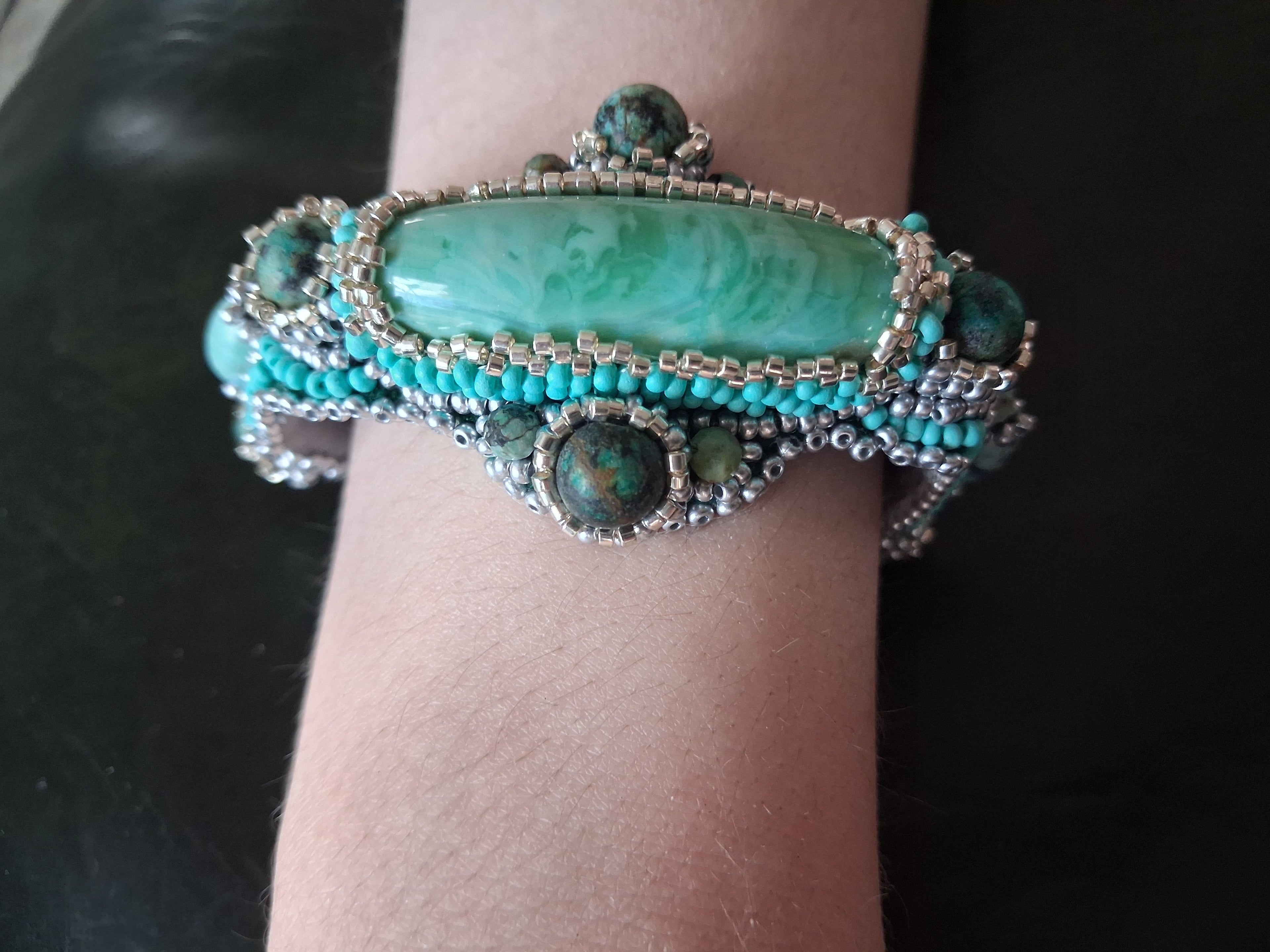 Bracelet "Turquoise Harmony" & Agate&Amazonite&African Turquoise