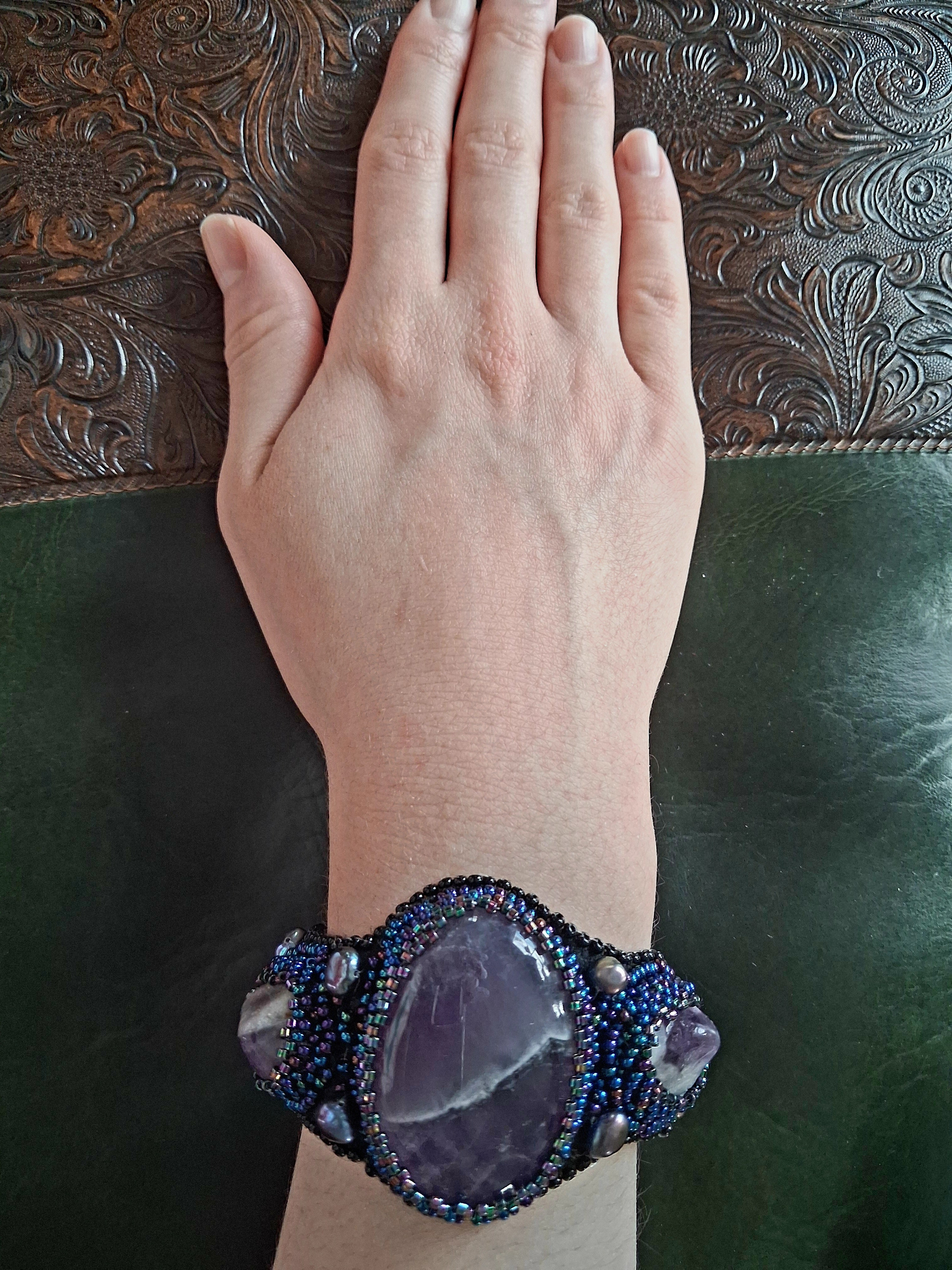 Bracelet "Amethyst Mountains" & Amethyst