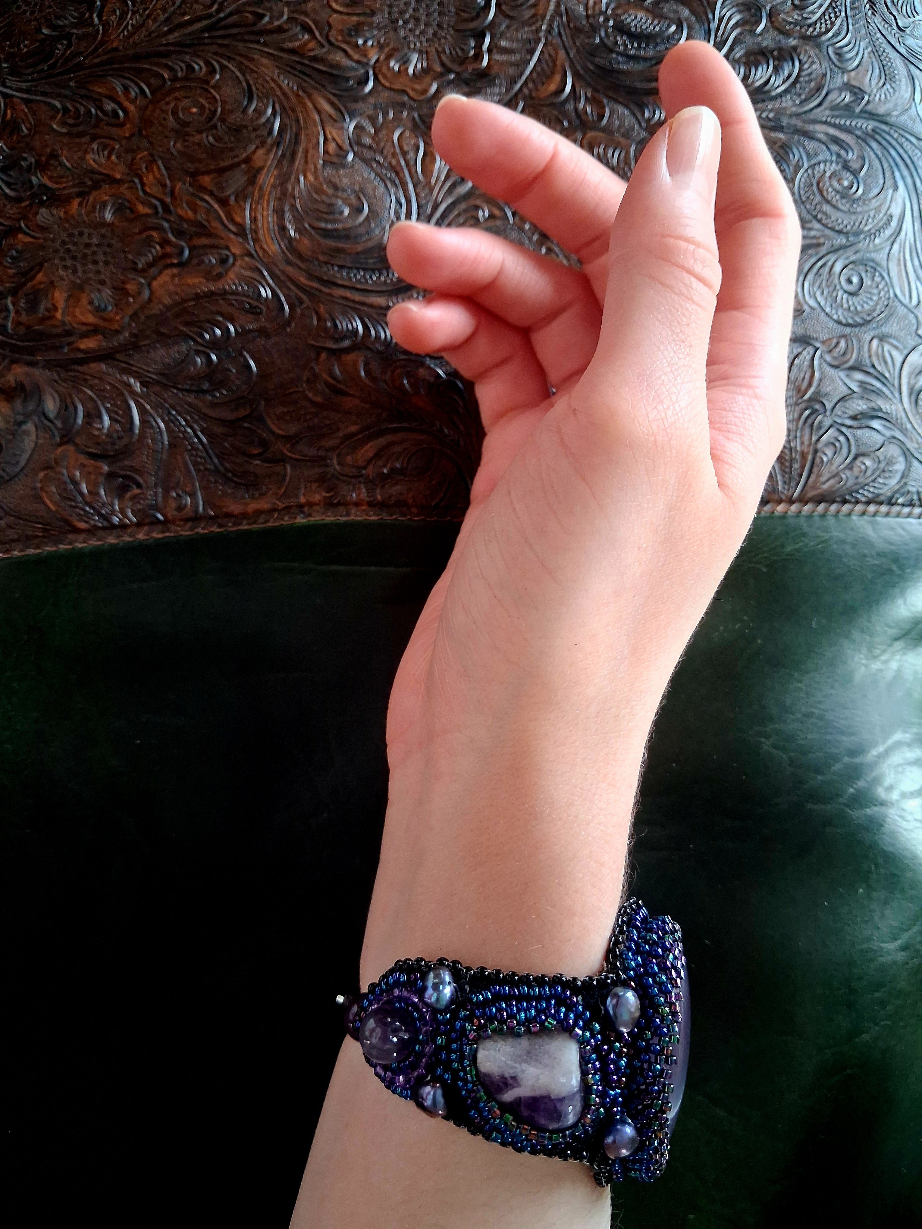 Bracelet "Amethyst Mountains" & Amethyst