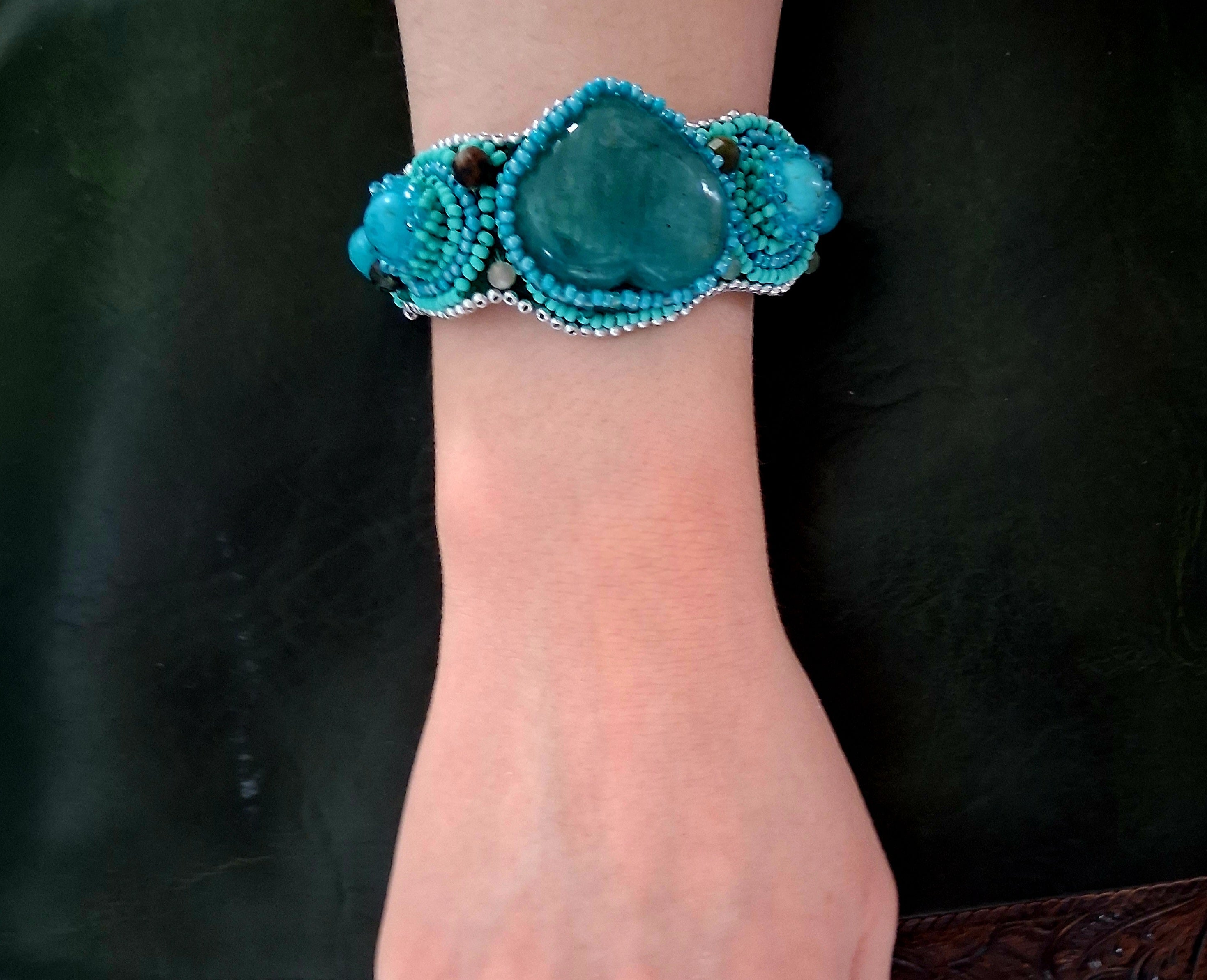 Bracelet "The Amazon’s Heart"& Amazonite