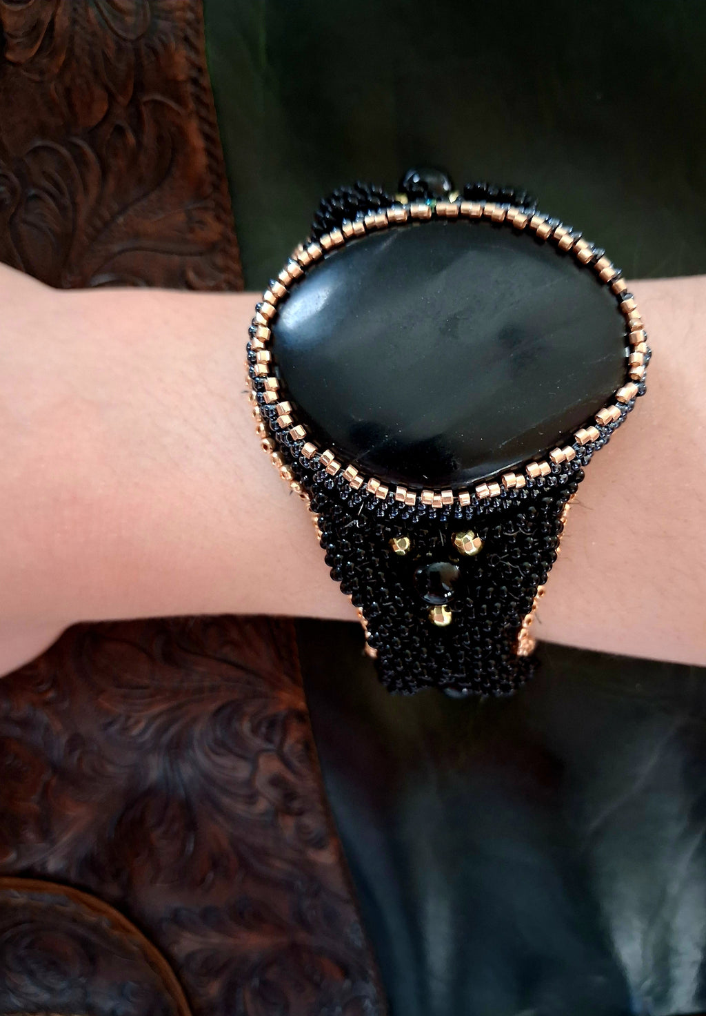 Bracelet "Night Velvet" & Jasper