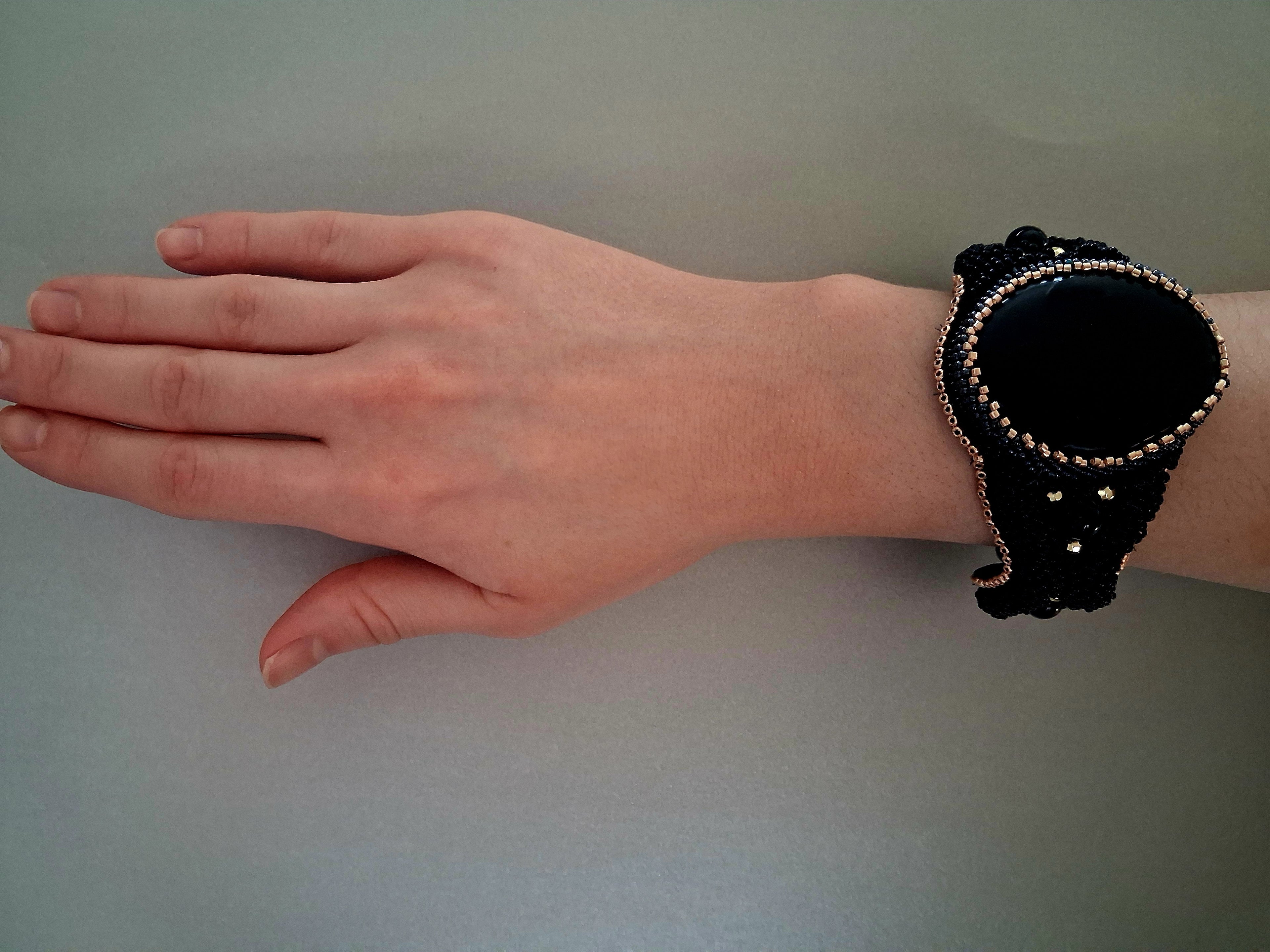 Bracelet "Night Velvet" & Jasper