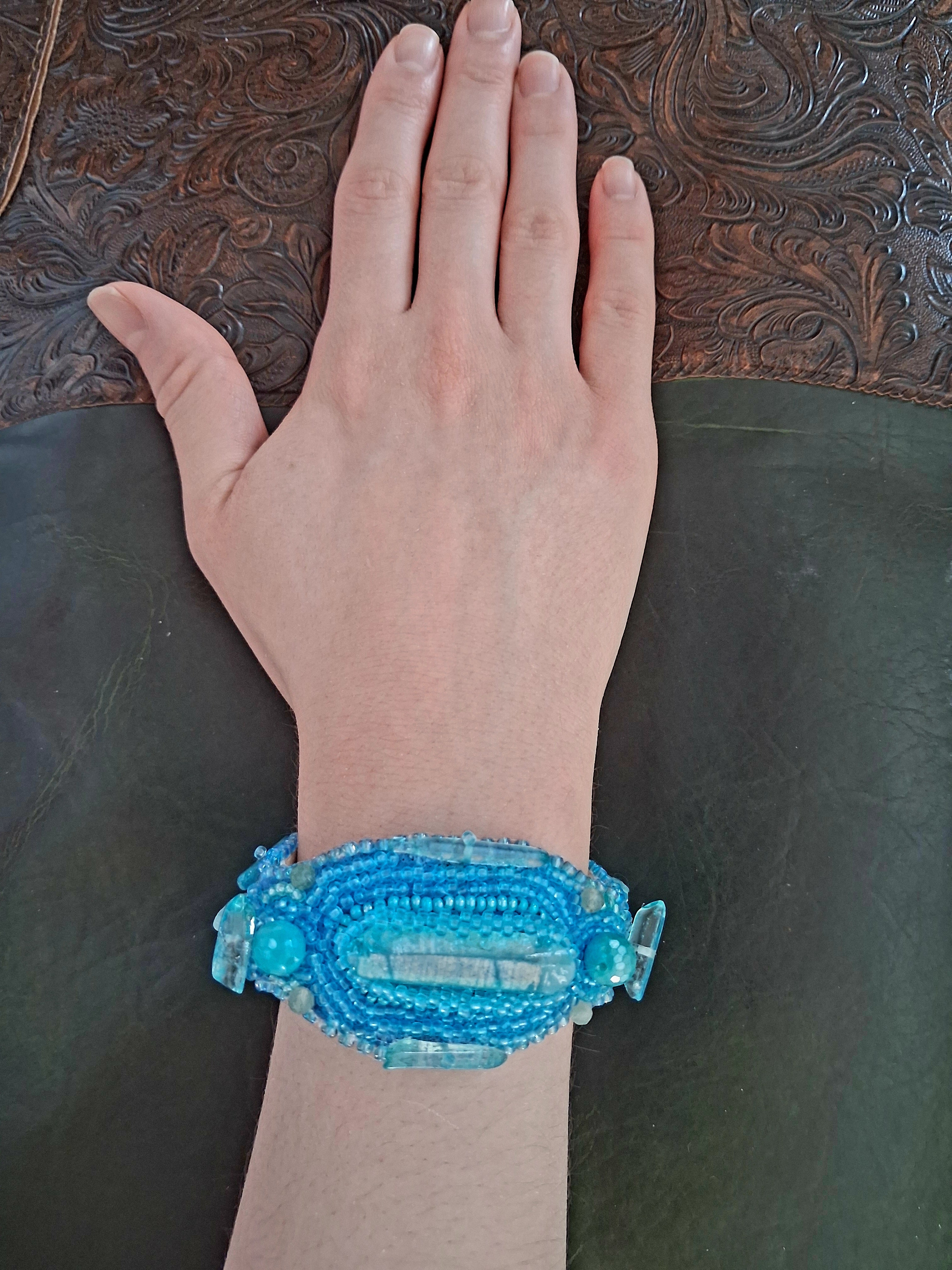 Bracelet "Ocean Breeze" & Quarts& Amazonite