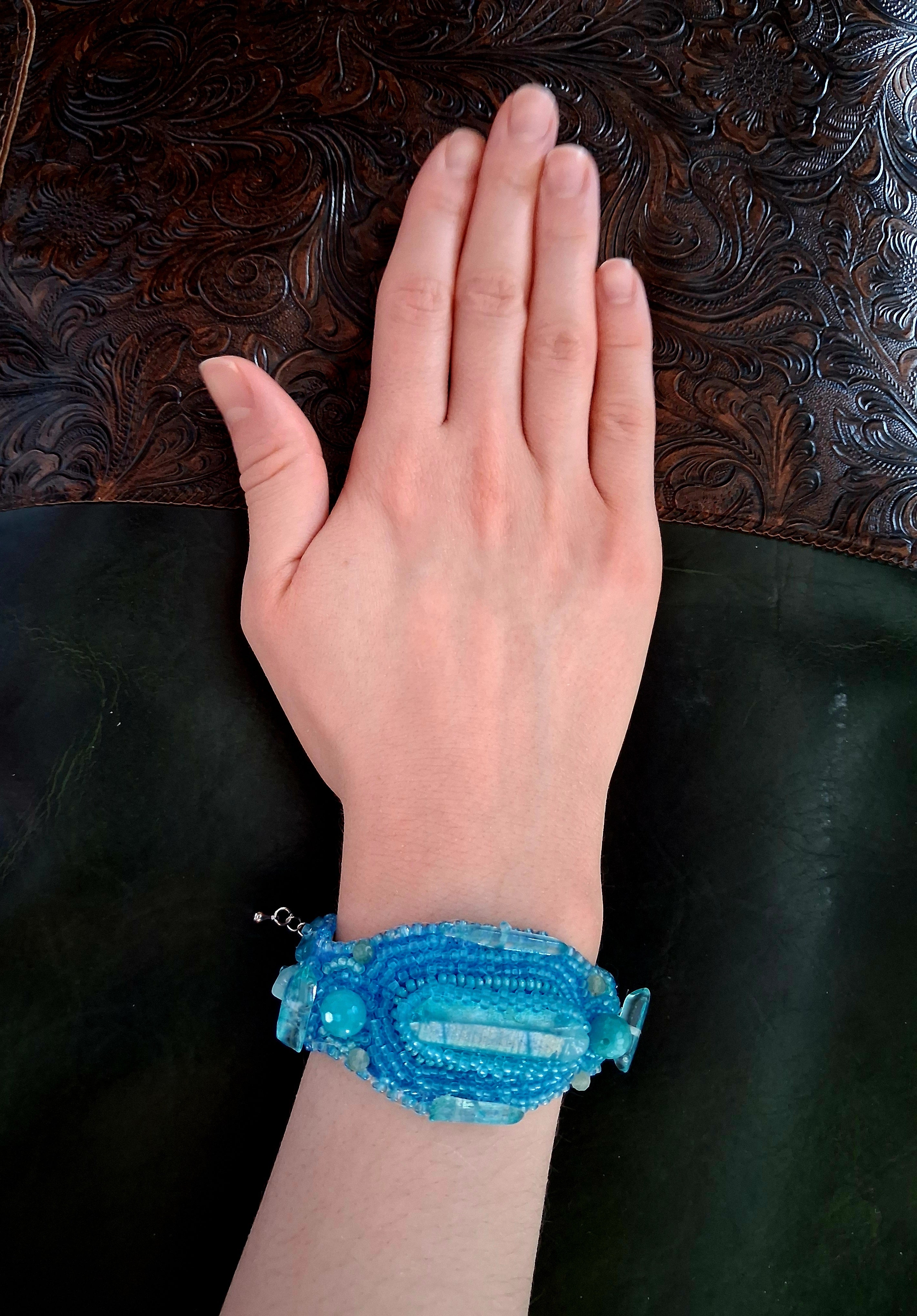 Bracelet "Ocean Breeze" & Quarts& Amazonite