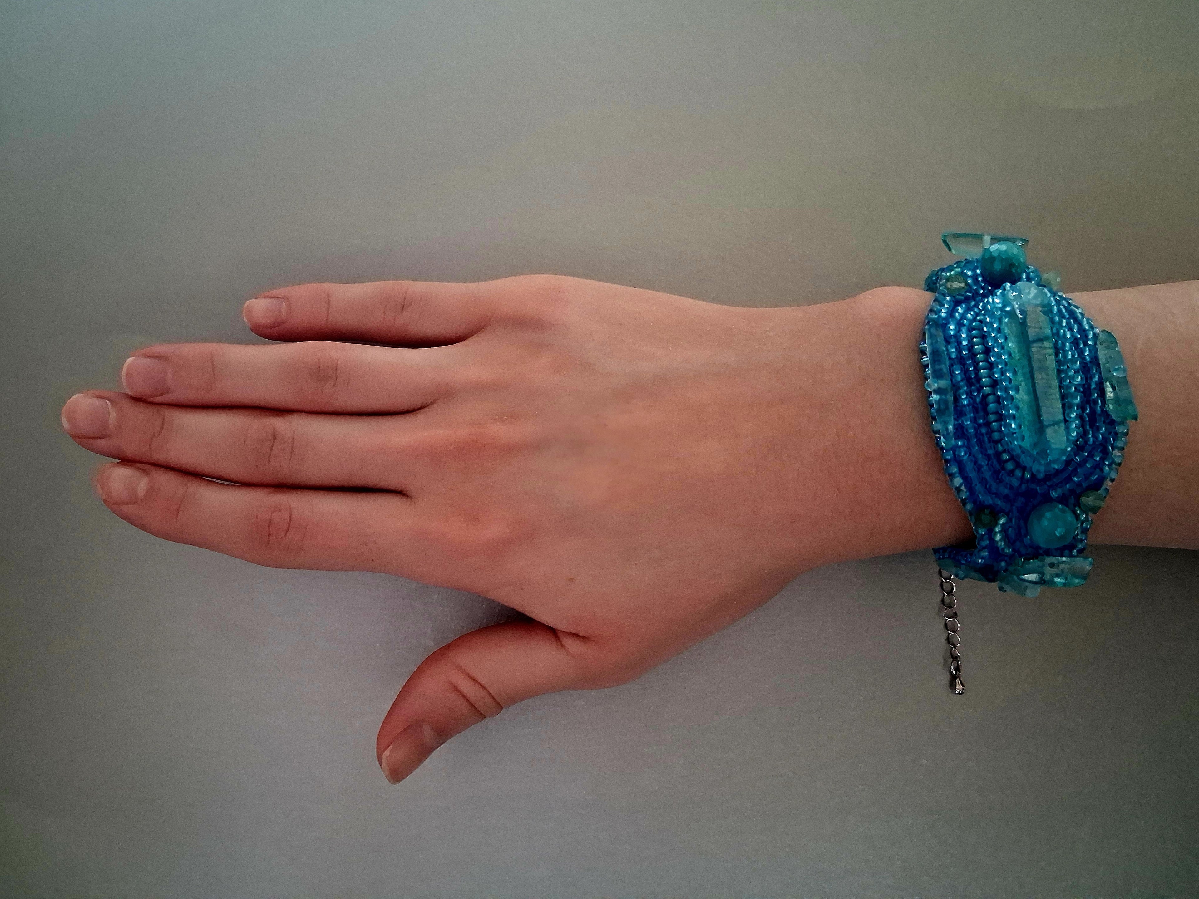Bracelet "Ocean Breeze" & Quarts& Amazonite
