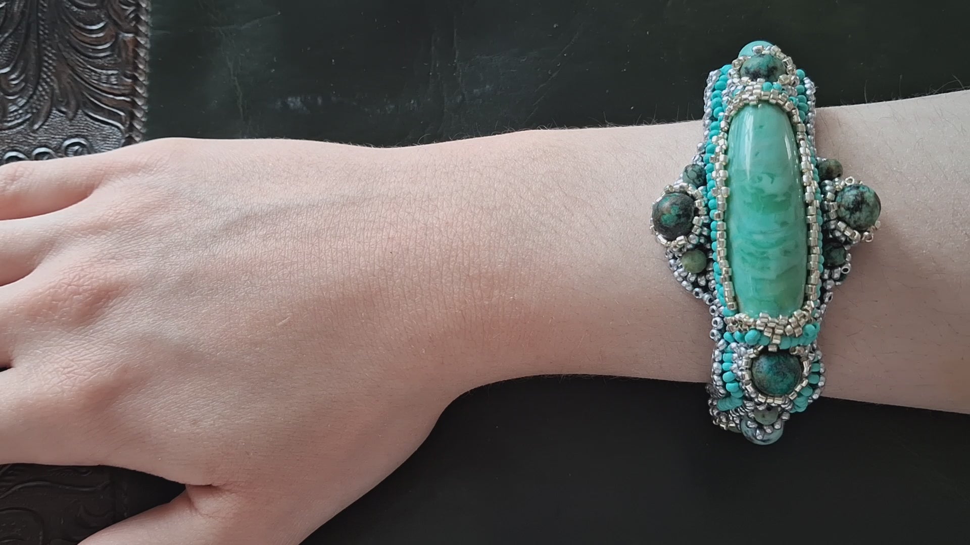 Bracelet "Turquoise Harmony" & Agate&Amazonite&African Turquoise