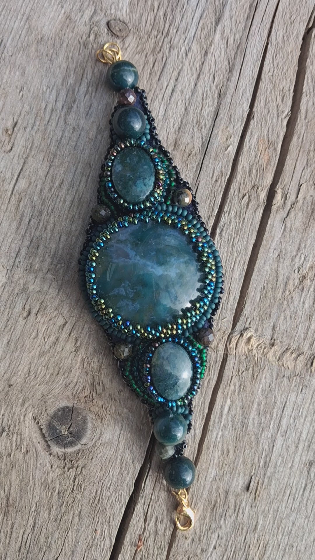 Bracelet "The Breath of the Forest" & Moss Agat